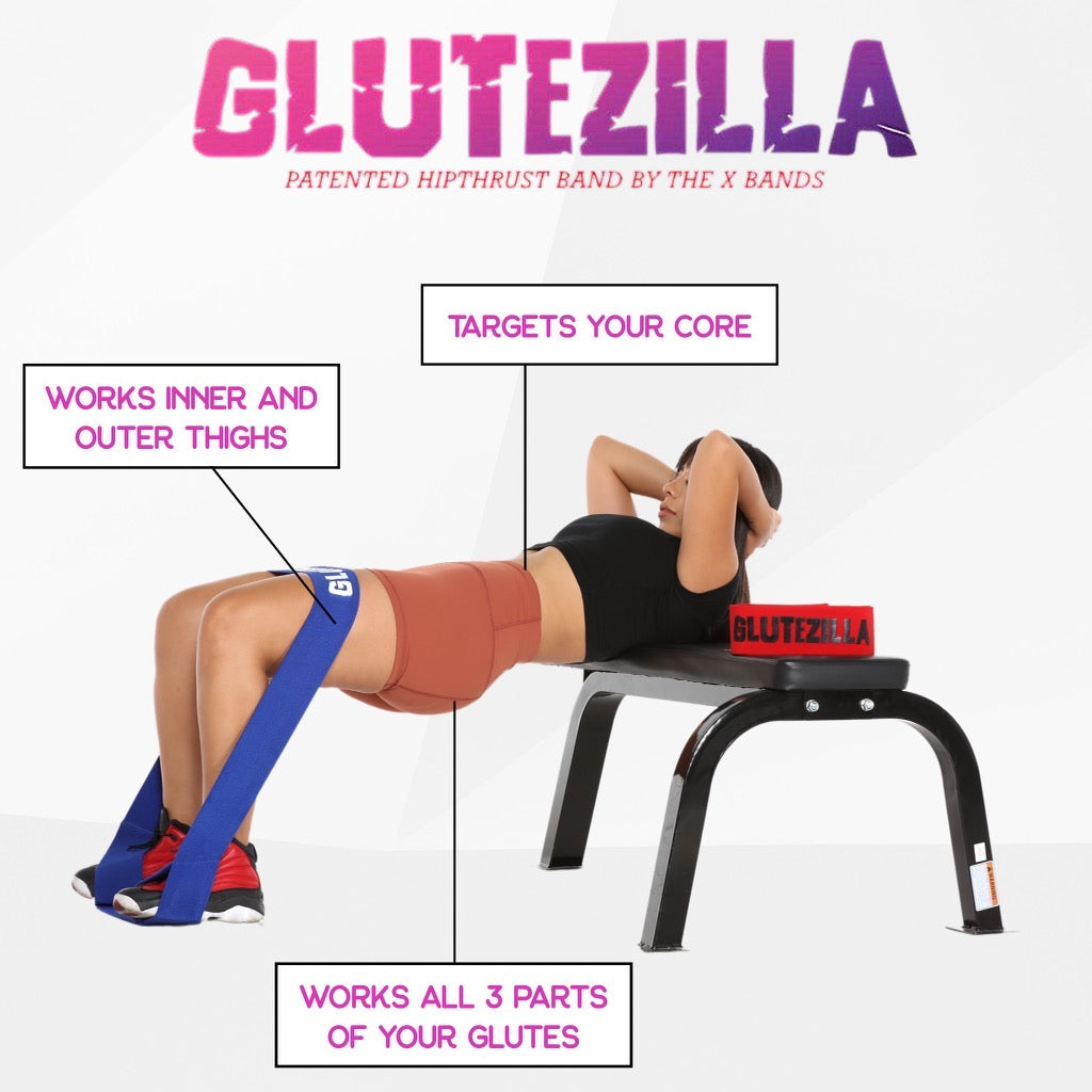 Glutezilla Patented Hip Thrust Band Glute workout Band
