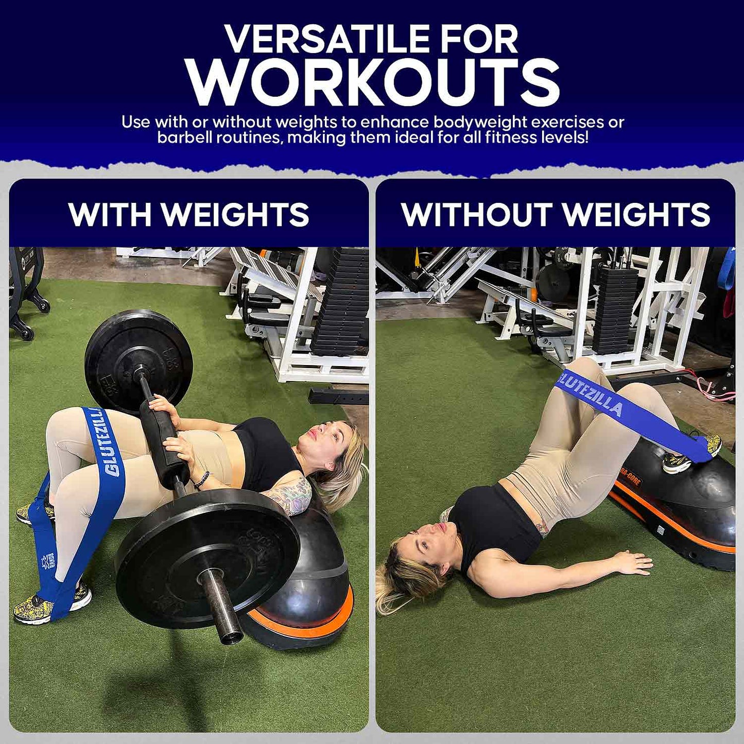 Glutezilla Patented Hip Thrust Band Glute workout Band
